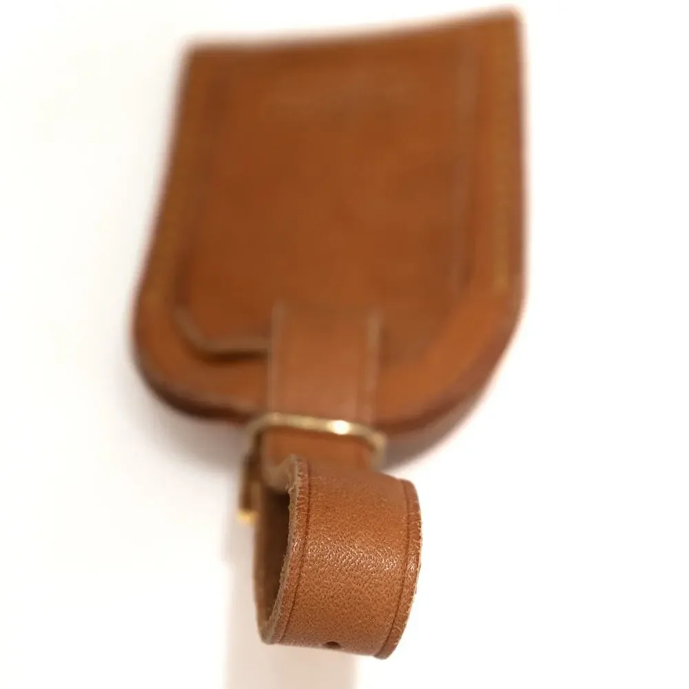 Authentic Louis Vuitton Vachetta Leather Luggage Name Tag RR